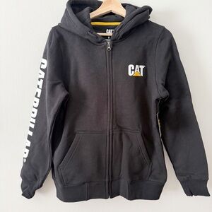 CAT Caterpillar Trademark Banner Full Zip Hooded Sweatshirt Women's Small NWT